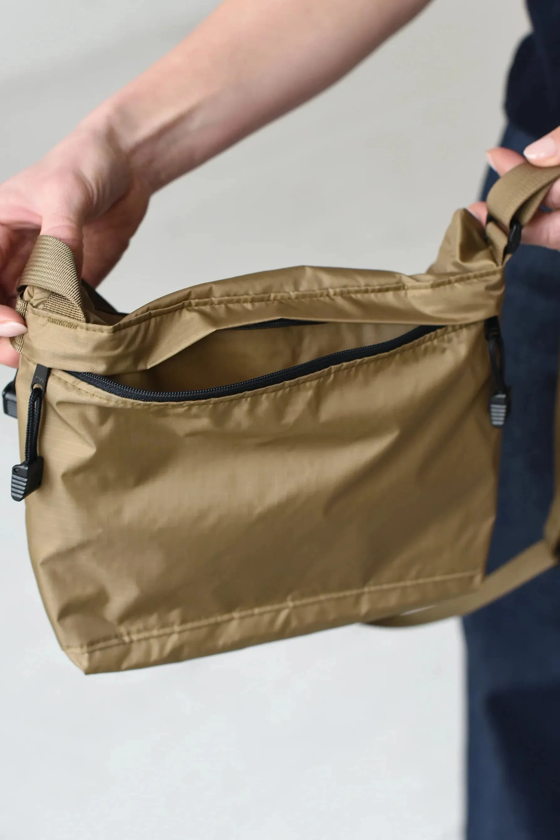 Nylon Crossbody Bag, Coyote/Coyote