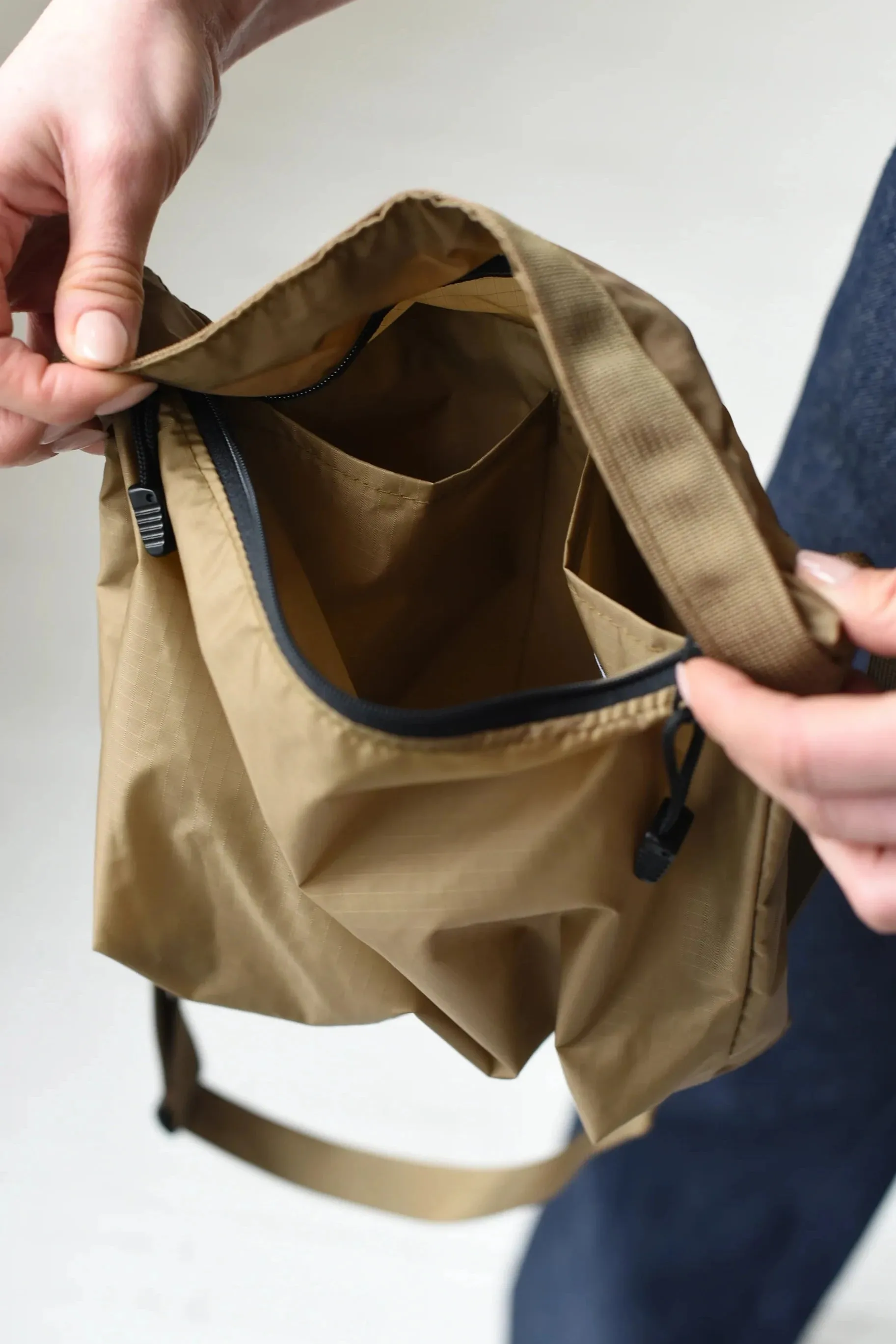 Nylon Crossbody Bag, Coyote/Coyote
