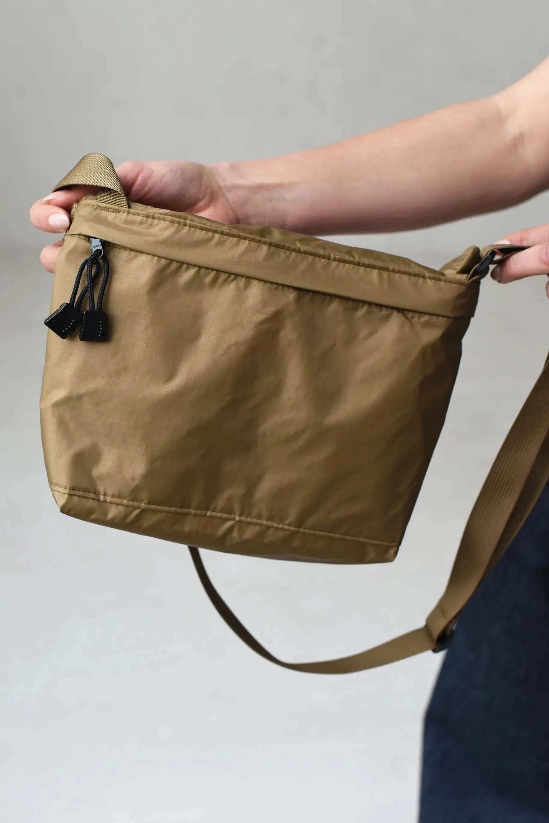 Nylon Crossbody Bag, Coyote/Coyote