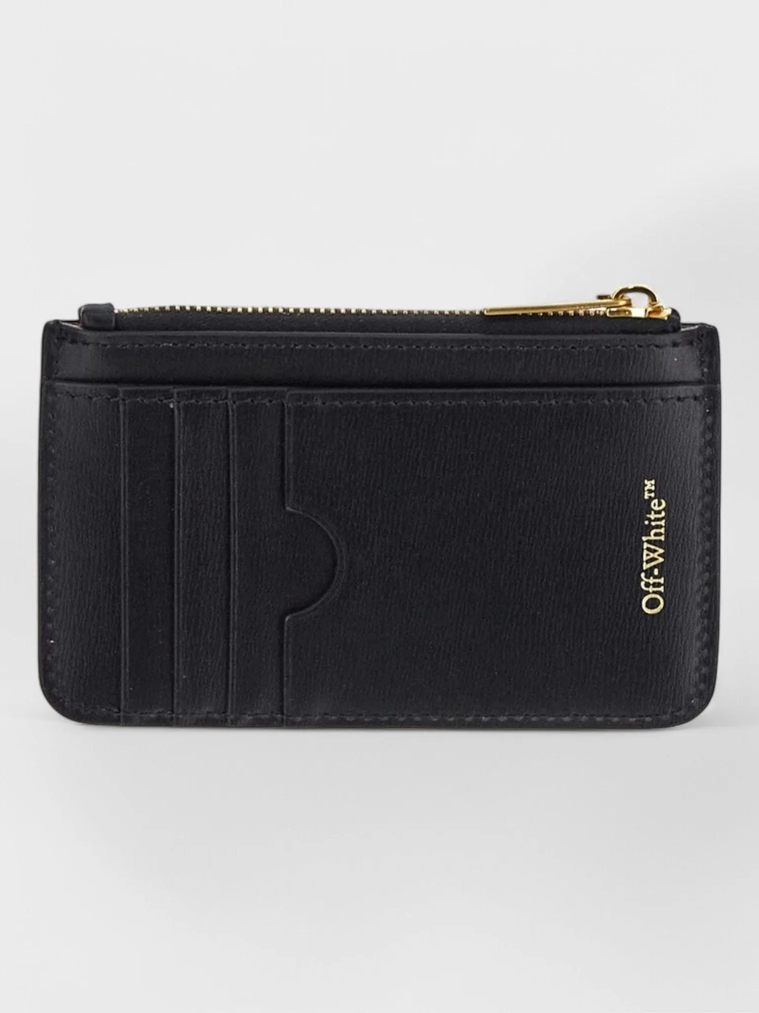 Off-White Jitney Zipped Card Case Black