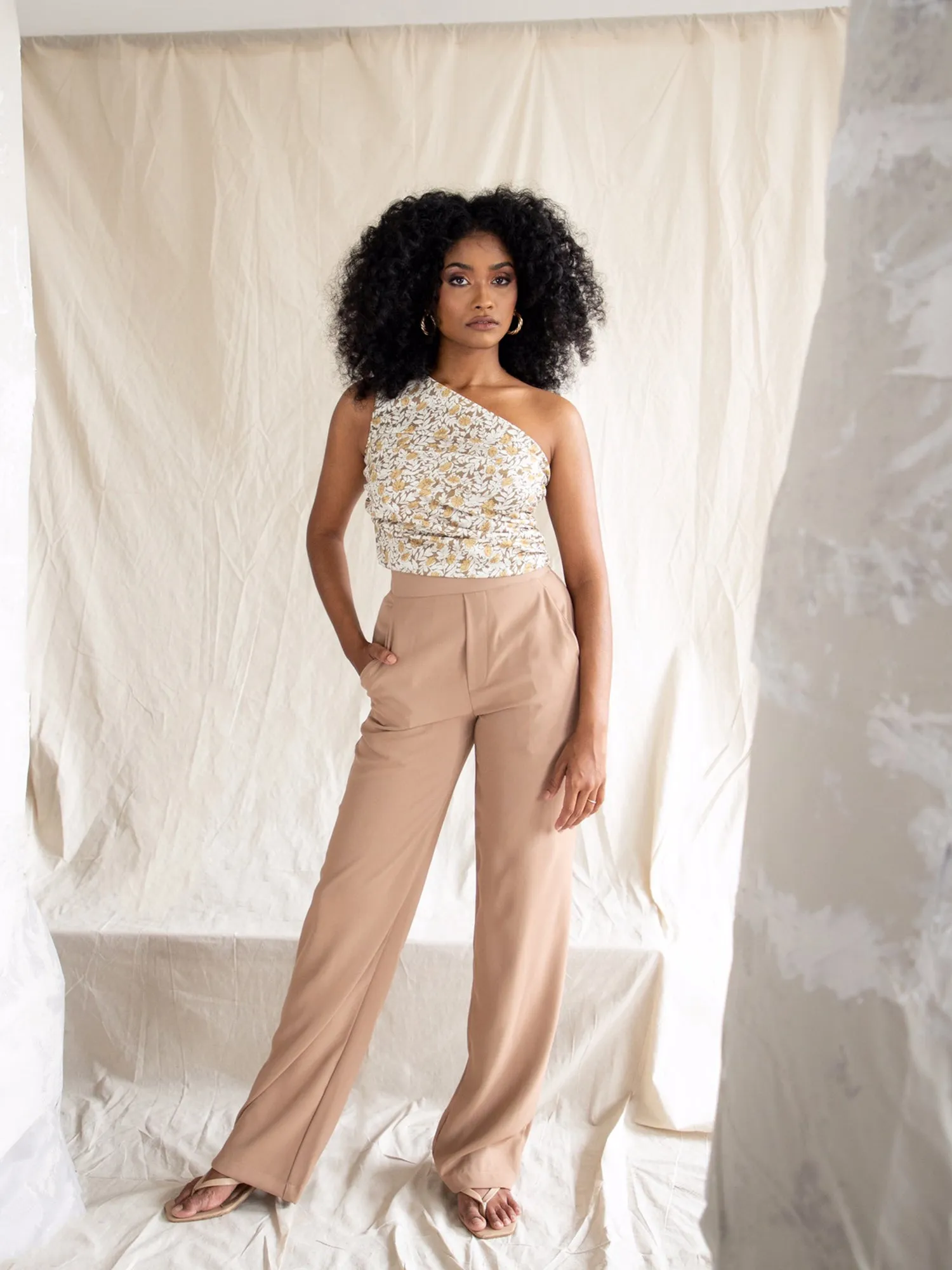 One Shoulder Crop Top