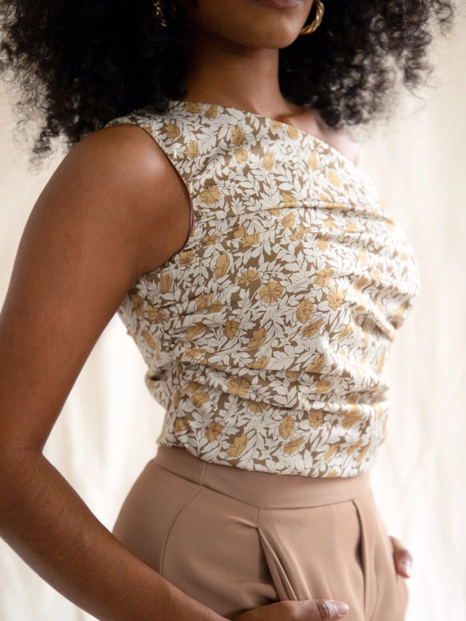 One Shoulder Crop Top