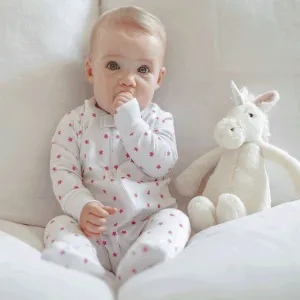 Pink Mini Star Zipper Footie