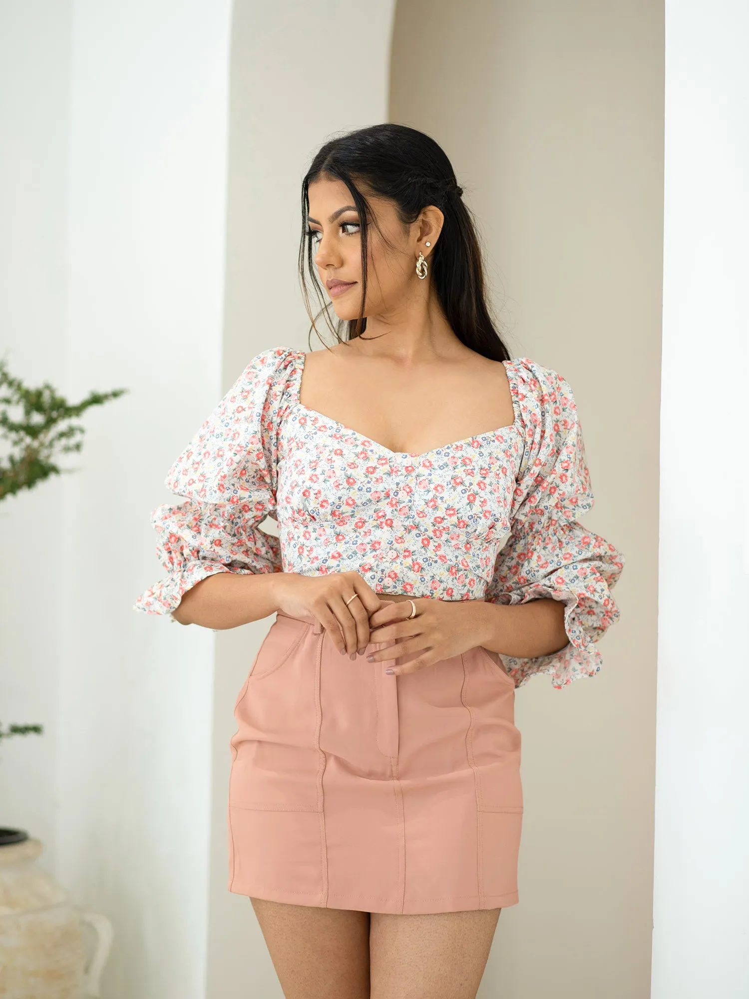 Pocket Detailed Mini Skirt