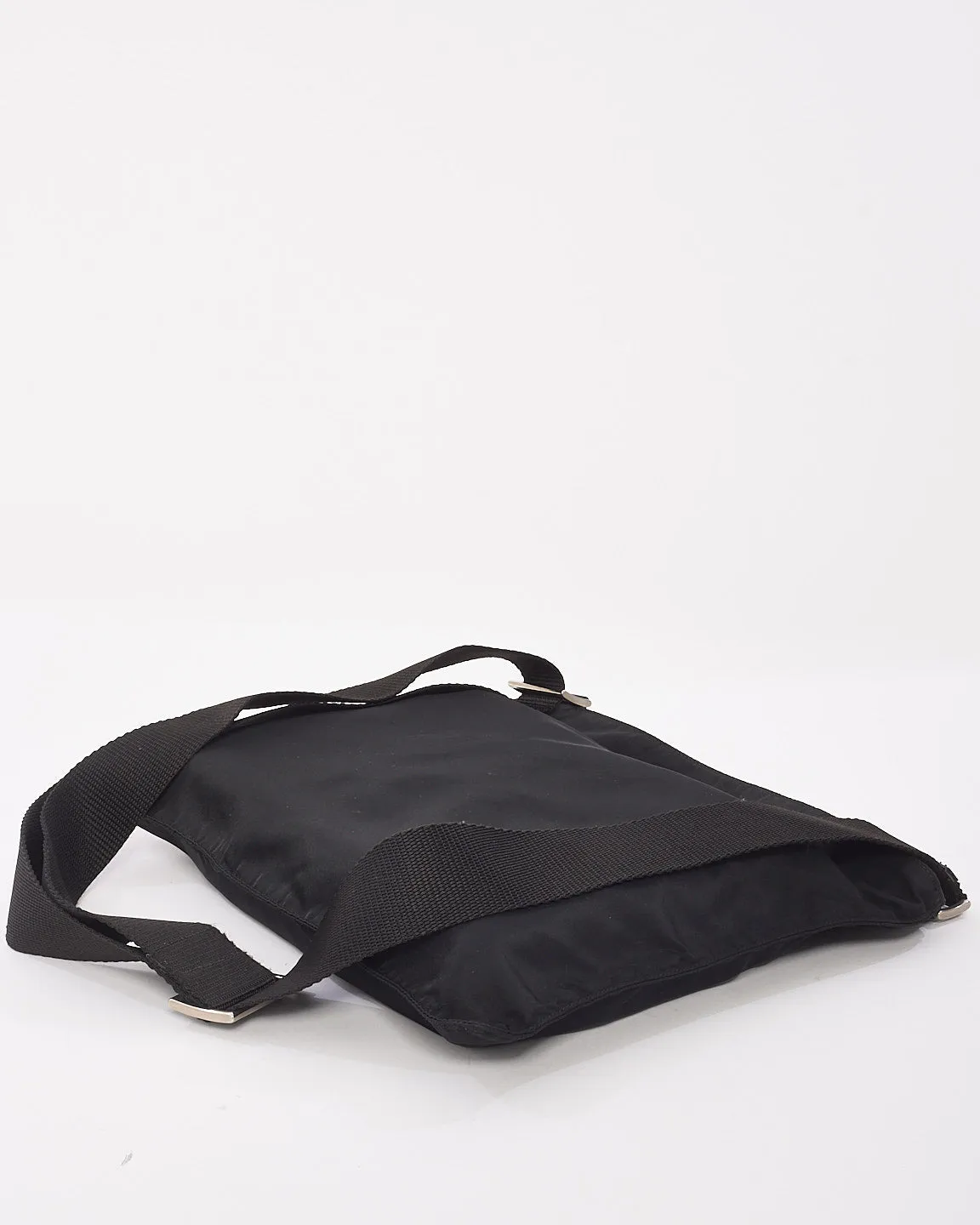 Prada Black Nylon Flat Crossbody Messenger Bag