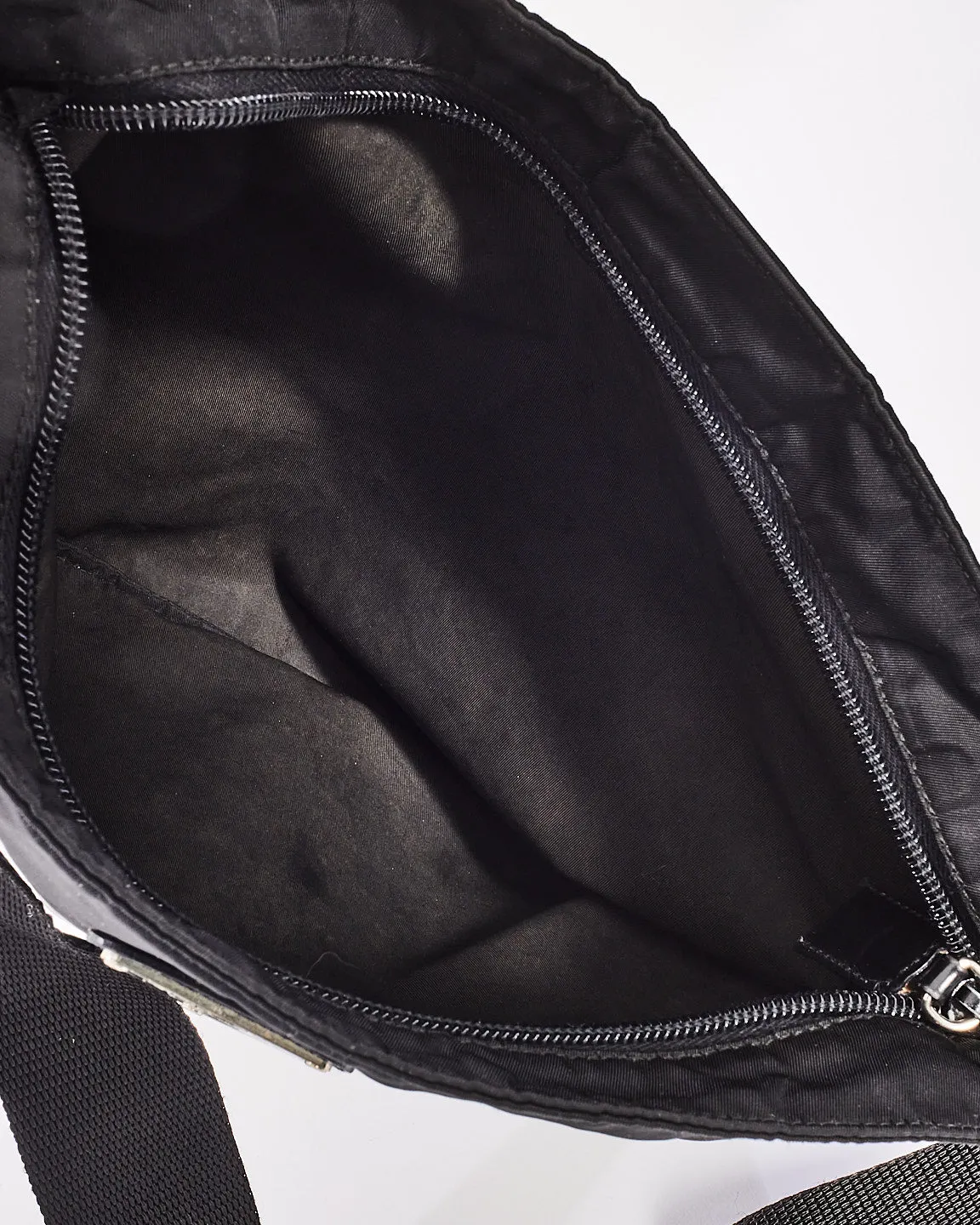 Prada Black Nylon Flat Crossbody Messenger Bag