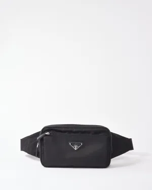 Prada Black Nylon Logo Belt Bag