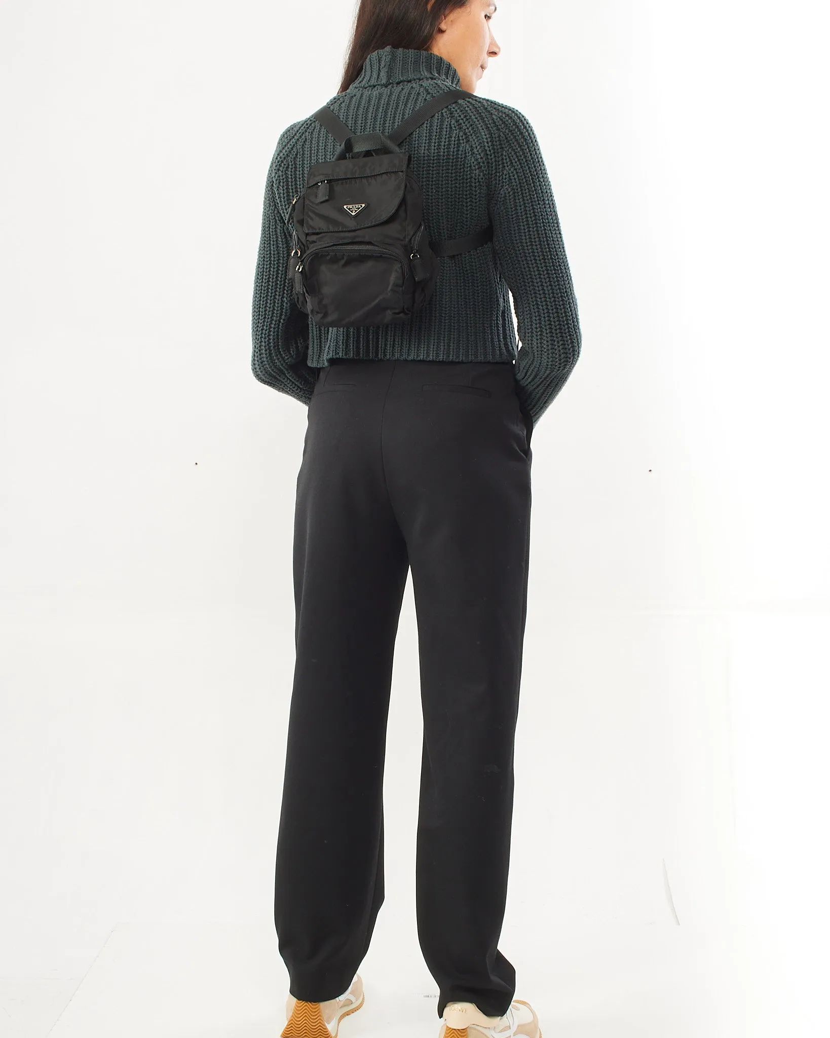 Prada Black Nylon Small Backpack