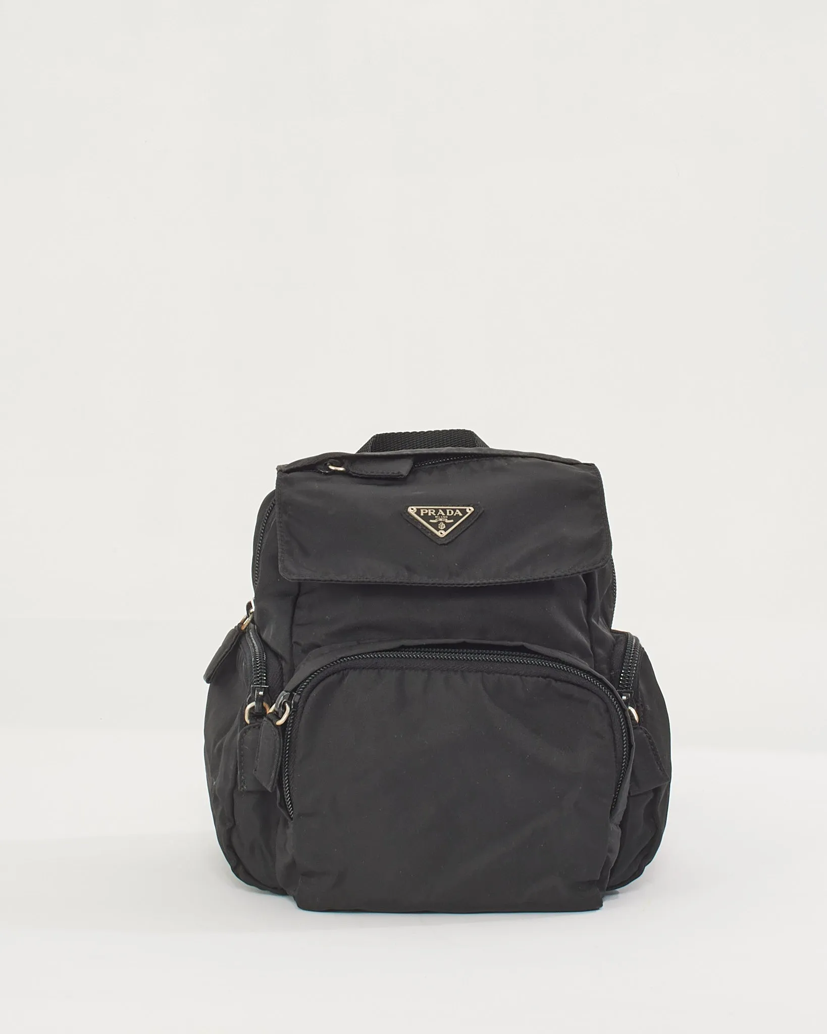 Prada Black Nylon Small Backpack