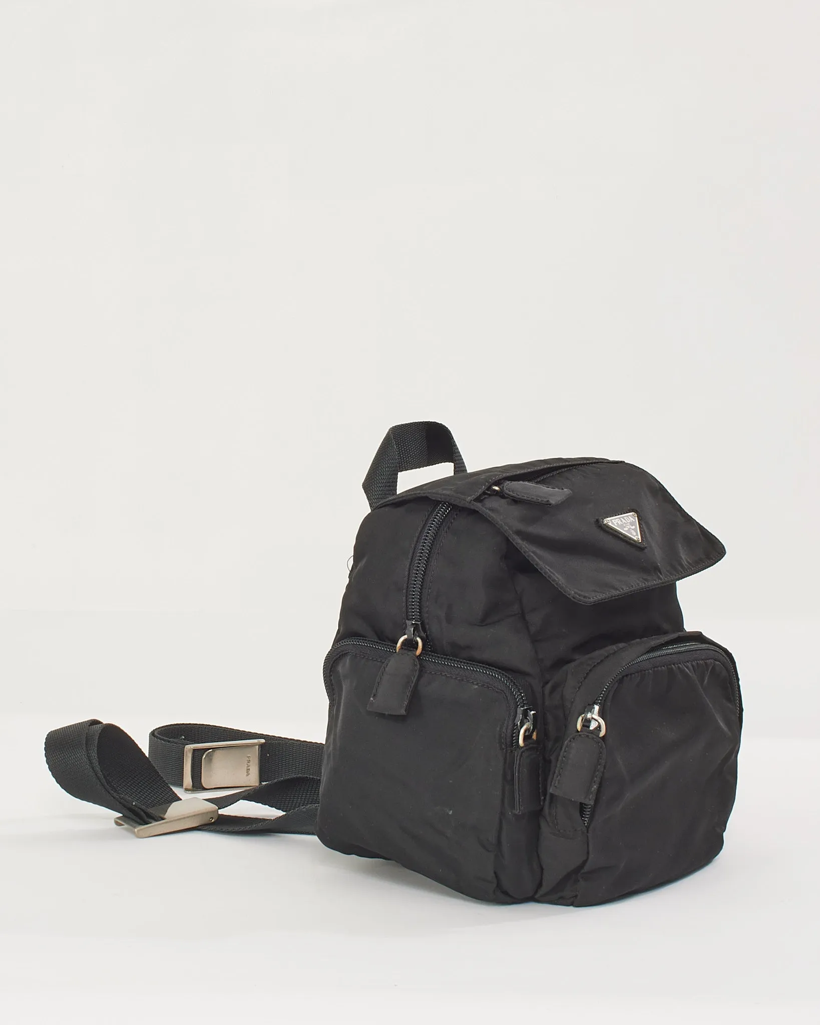 Prada Black Nylon Small Backpack