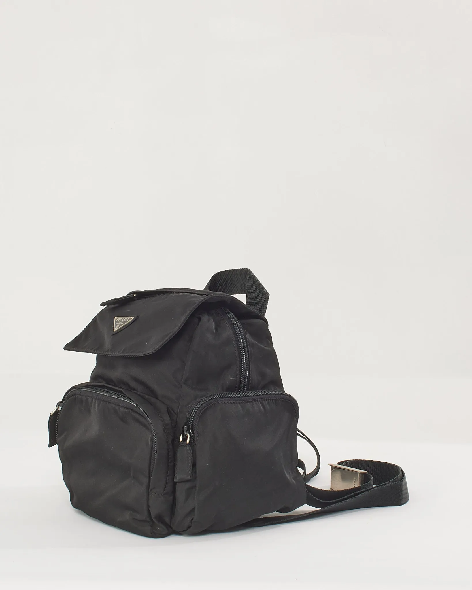 Prada Black Nylon Small Backpack