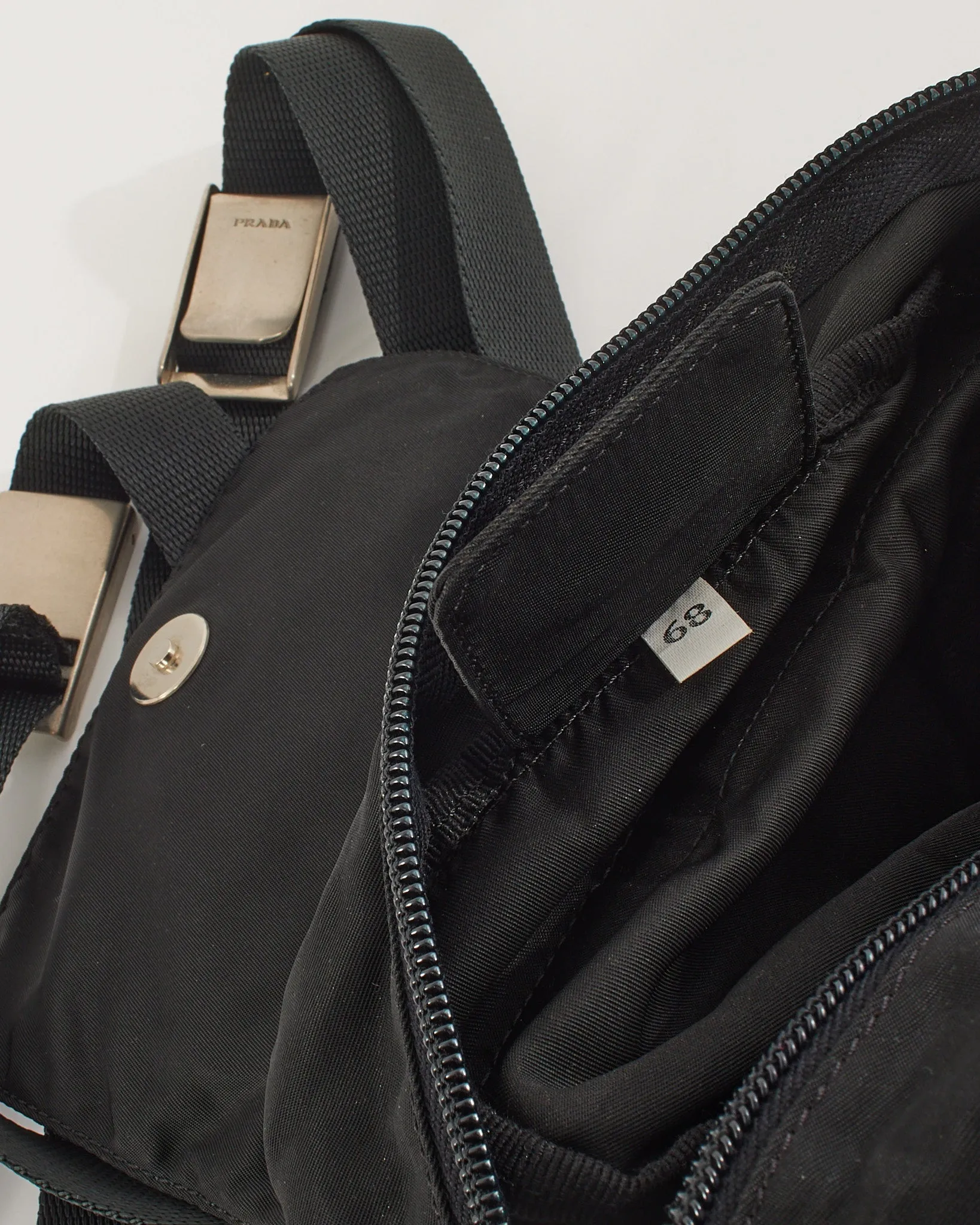 Prada Black Nylon Small Backpack