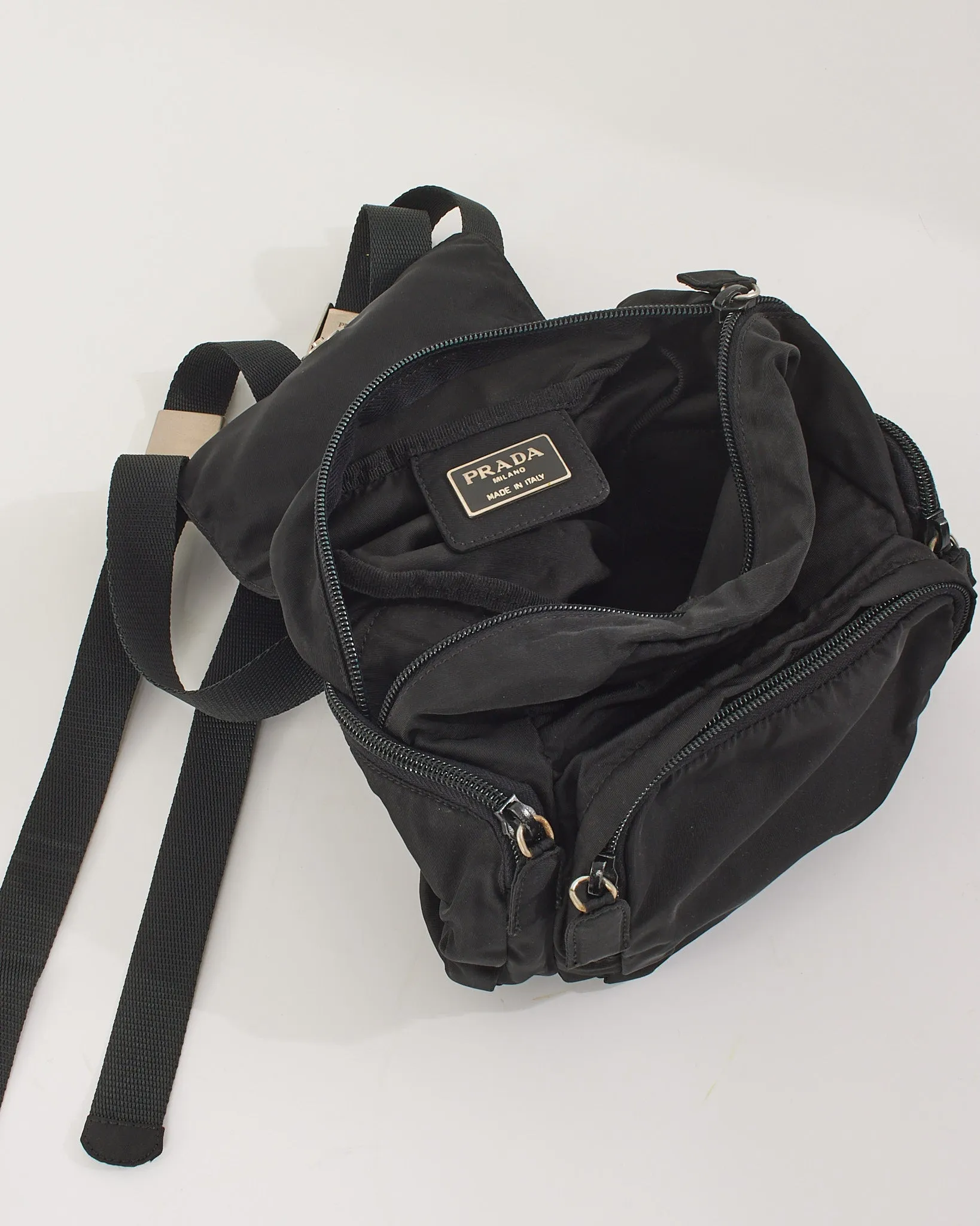 Prada Black Nylon Small Backpack