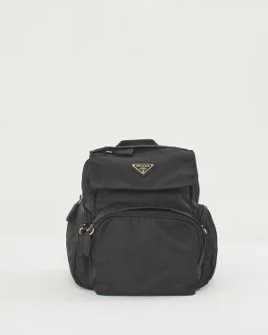 Prada Black Nylon Small Backpack
