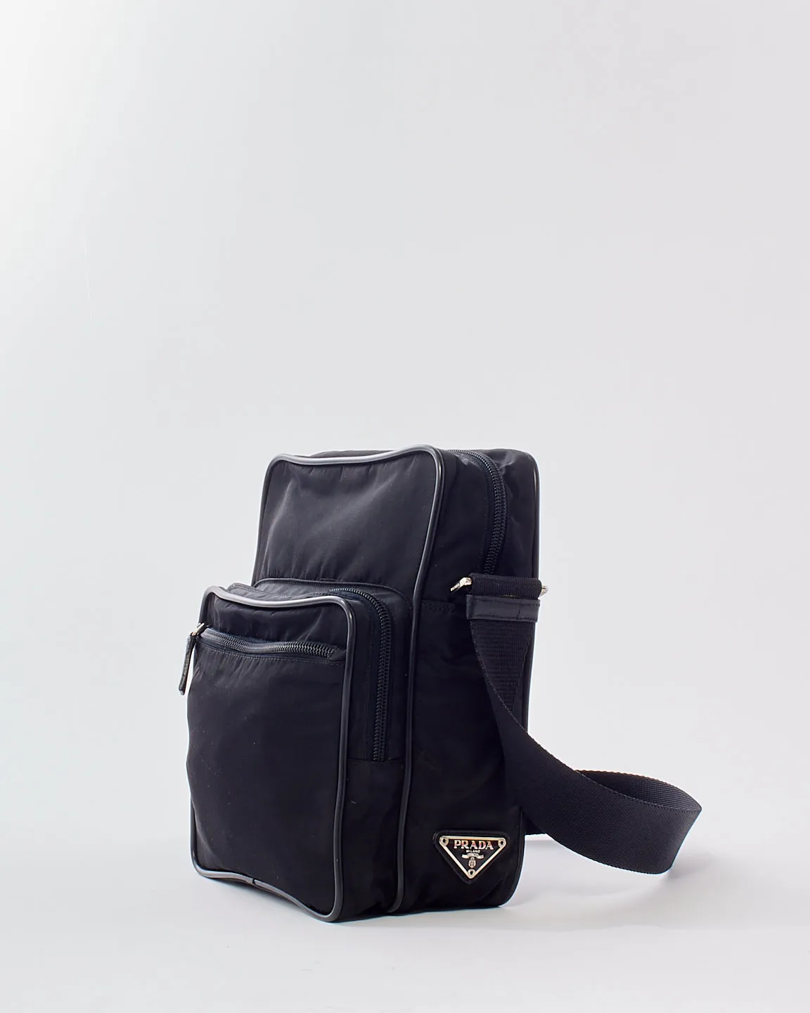 Prada Black Nylon Tessuto Pocket Crossbody Bag