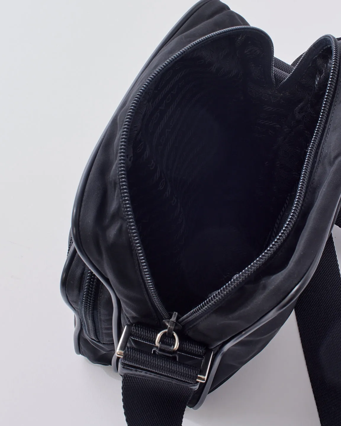 Prada Black Nylon Tessuto Pocket Crossbody Bag