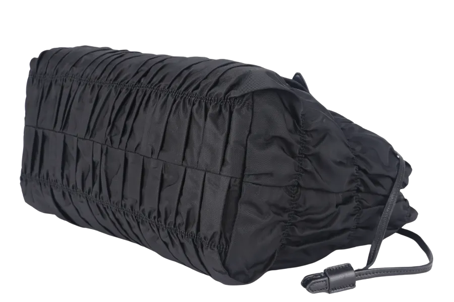 PRADA TESSUTO GAUFRE (BN1788) NYLON NERO WITH STRAP AND DUST COVER