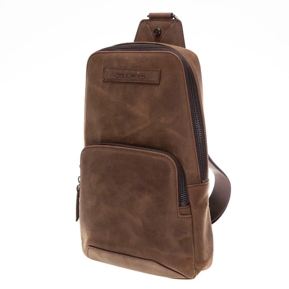 Priene Crossbody Style Genuine Leather Bag for Women's and Men's
