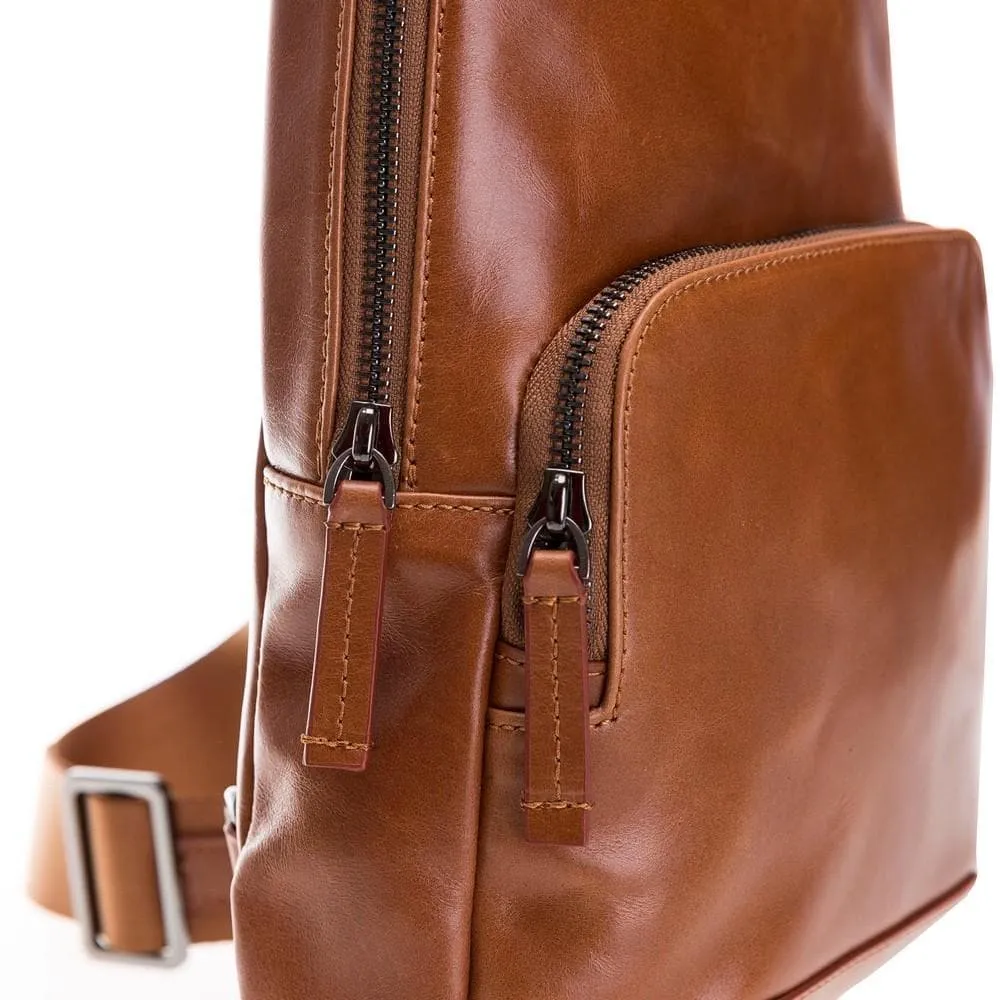 Priene Crossbody Style Genuine Leather Bag for Women's and Men's