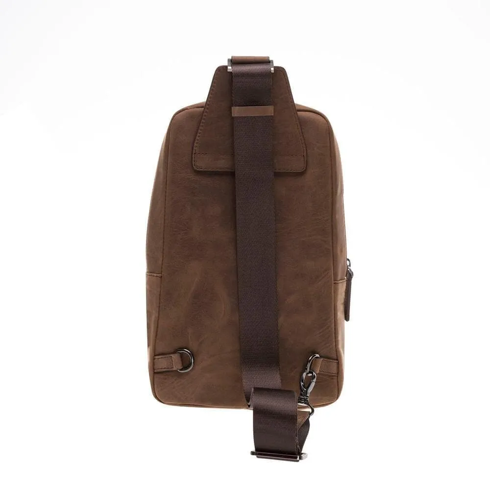 Priene Crossbody Style Genuine Leather Bag for Women's and Men's