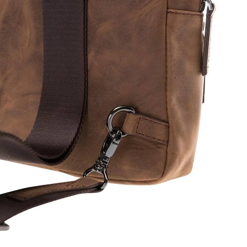 Priene Crossbody Style Genuine Leather Bag for Women's and Men's
