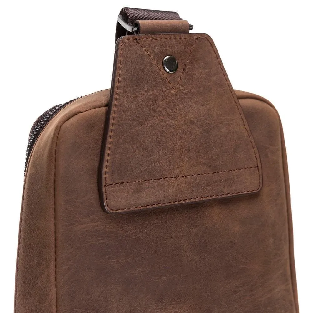 Priene Crossbody Style Genuine Leather Bag for Women's and Men's