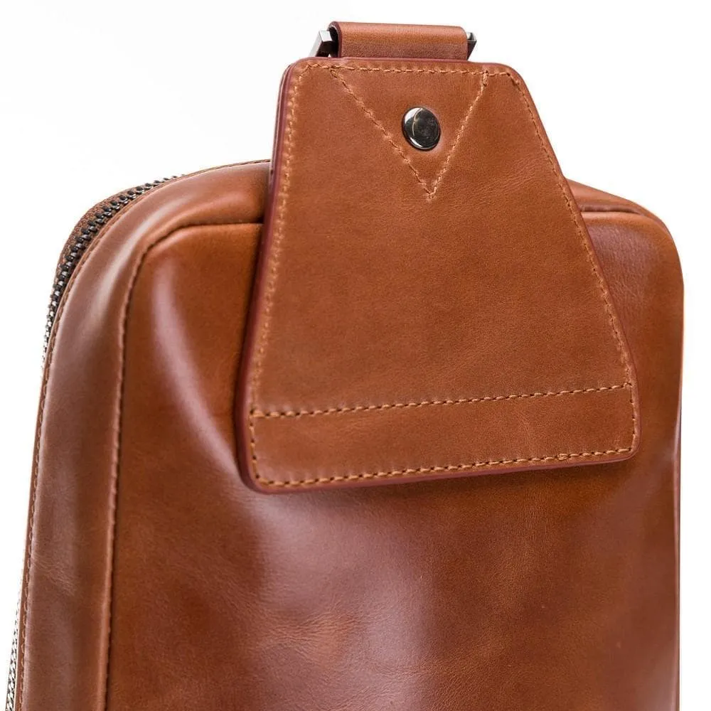 Priene Crossbody Style Genuine Leather Bag for Women's and Men's