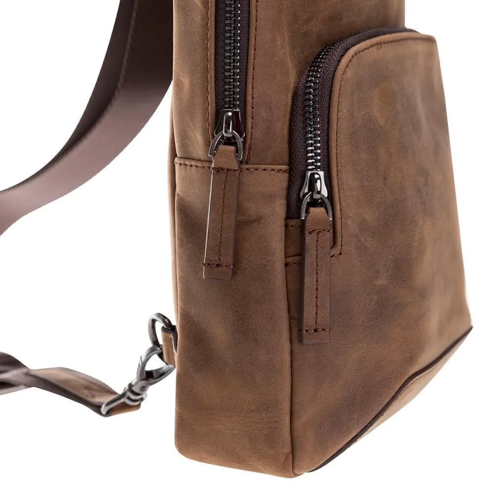 Priene Crossbody Style Genuine Leather Bag for Women's and Men's