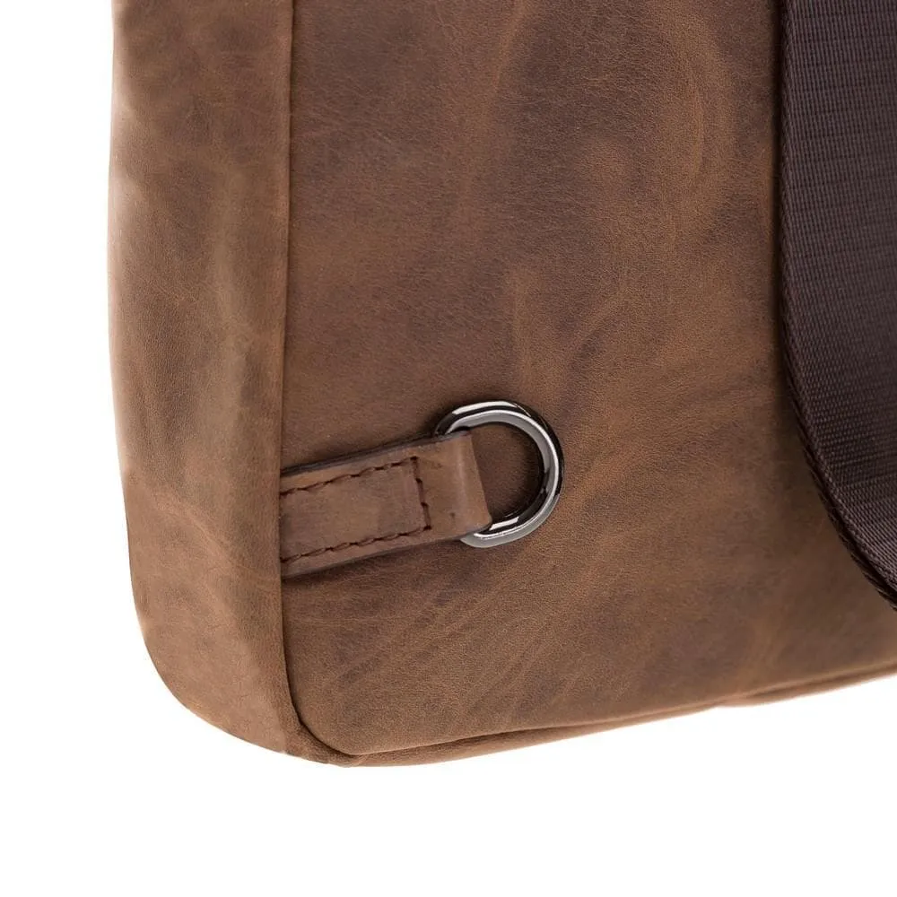 Priene Crossbody Style Genuine Leather Bag for Women's and Men's