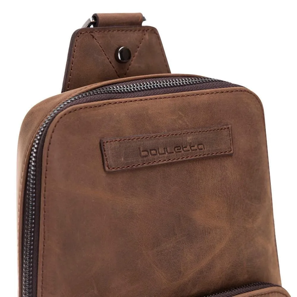 Priene Crossbody Style Genuine Leather Bag for Women's and Men's
