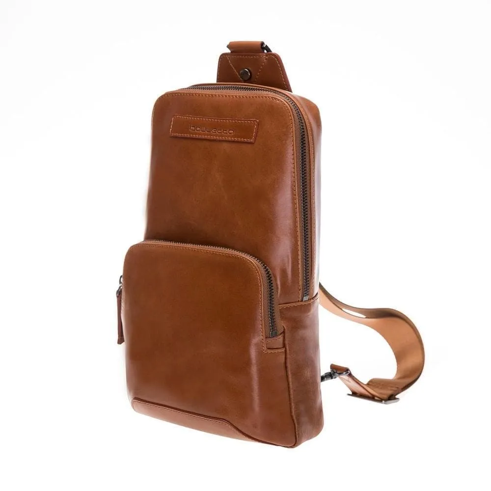 Priene Crossbody Style Genuine Leather Bag for Women's and Men's