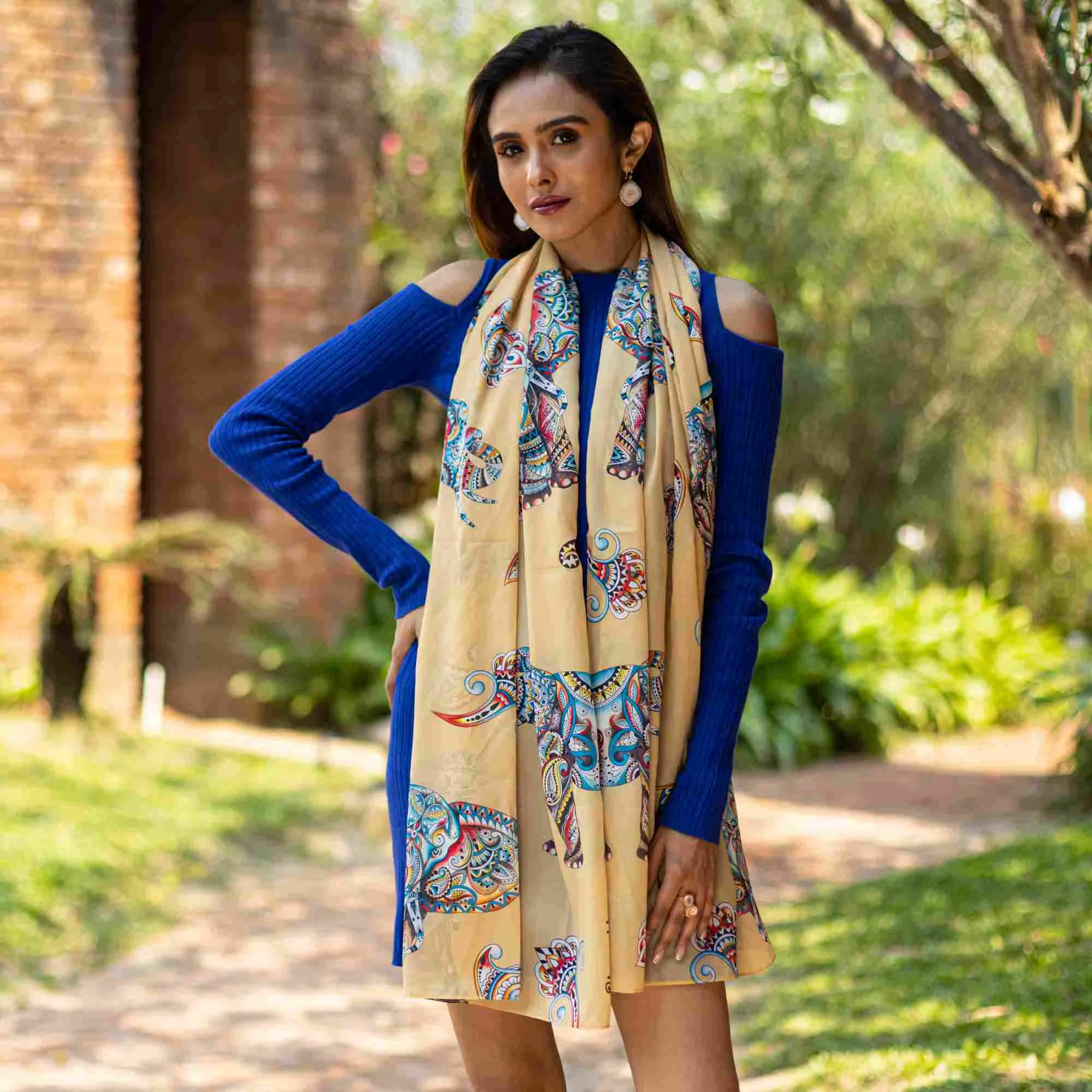 Printed Chiffon Scarf - 3300