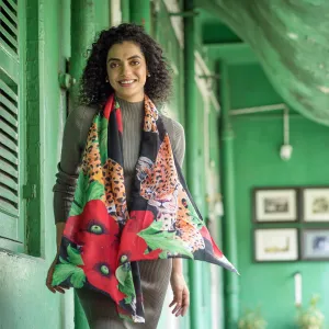 Printed Chiffon Scarf - 3300