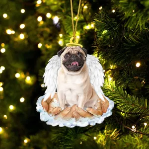 Pug-In The Hands Of God Xmas-Two Sided Ornament