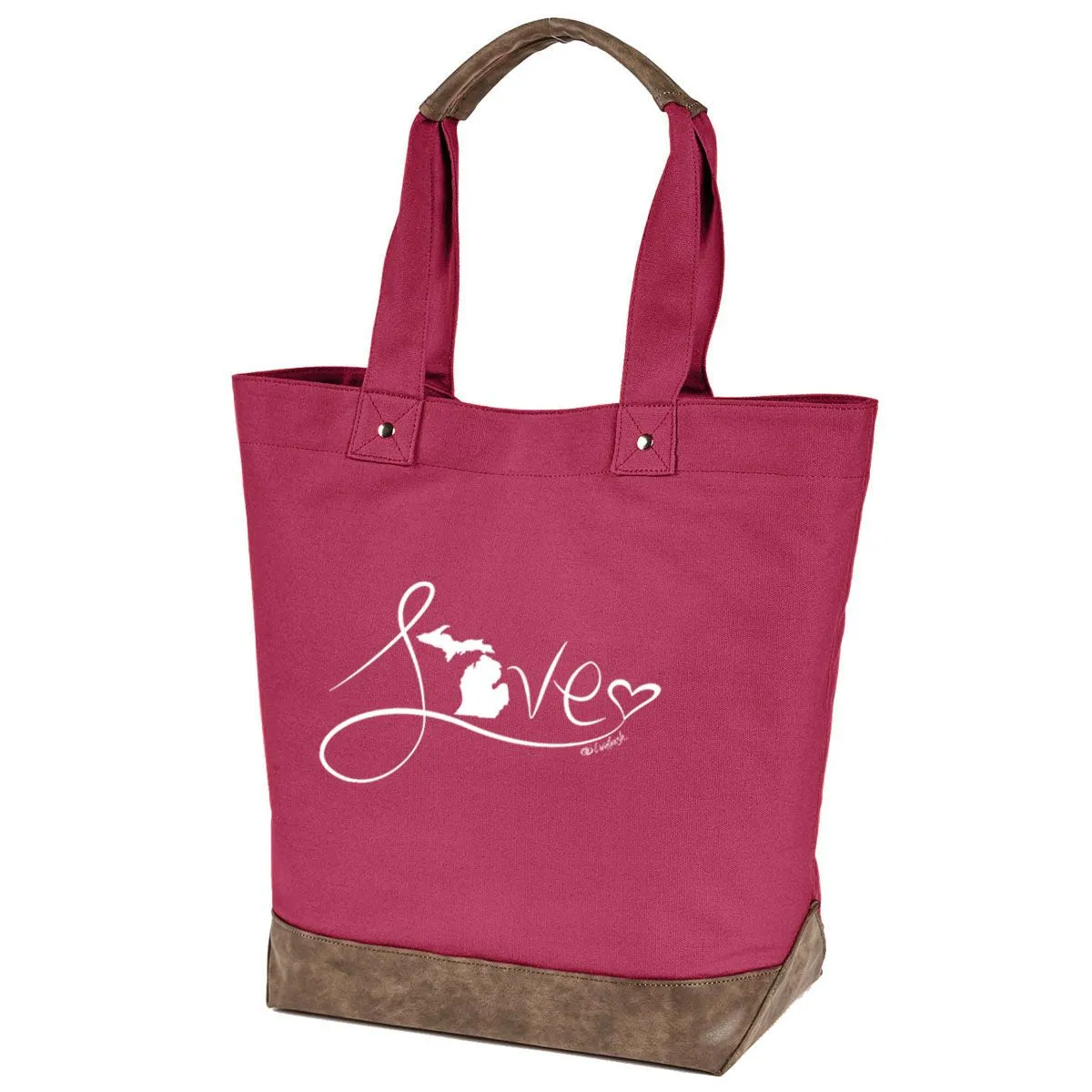 "Michigan Love #9" Canvas Tote Bag