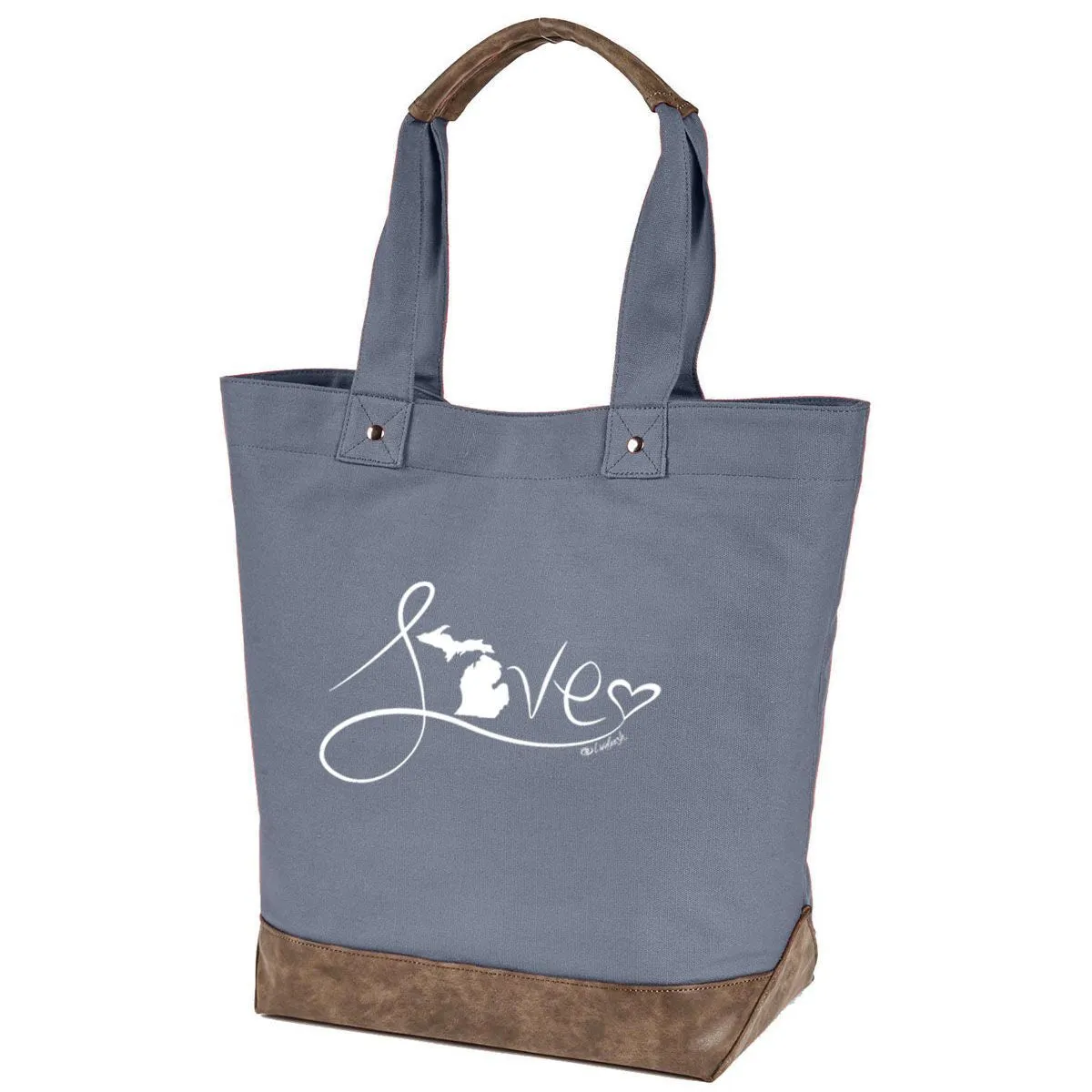 "Michigan Love #9" Canvas Tote Bag