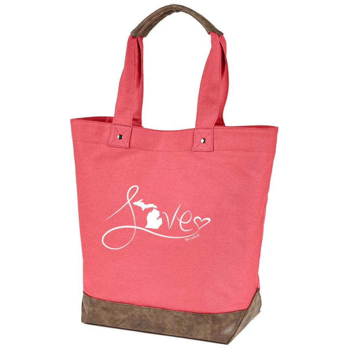 "Michigan Love #9" Canvas Tote Bag