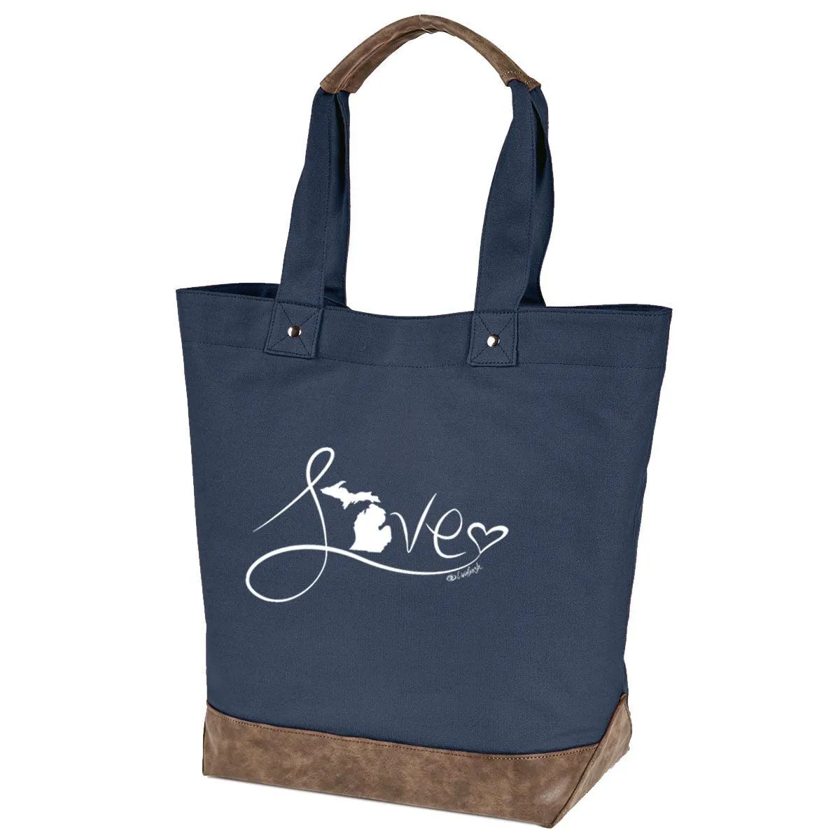 "Michigan Love #9" Canvas Tote Bag
