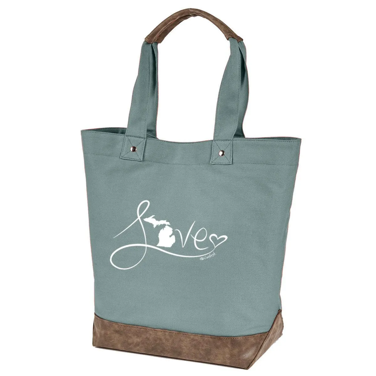 "Michigan Love #9" Canvas Tote Bag