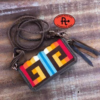 "The Pecos" Crossbody Double Zip Wallet Wristlet Organizer in Rio Rancho Wool 2