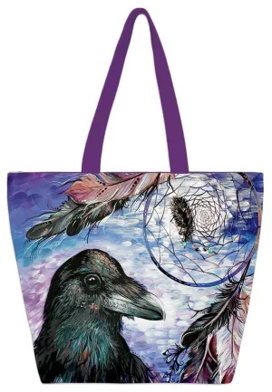 RAVEN DREAM CATCHER TOTE BAG