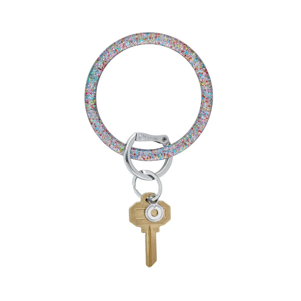 Resin Big O Key Ring - Birthday Cake