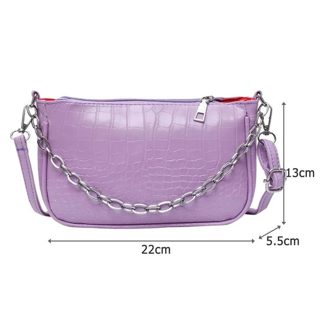 Retro Alligator Pattern Women Messenger Handbags sac PU Leather Street Casual Solid Zipper Shoulder Bags Bolsa Mujer 2020 New
