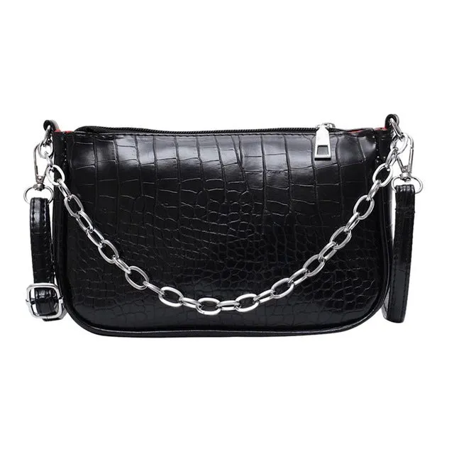 Retro Alligator Pattern Women Messenger Handbags sac PU Leather Street Casual Solid Zipper Shoulder Bags Bolsa Mujer 2020 New