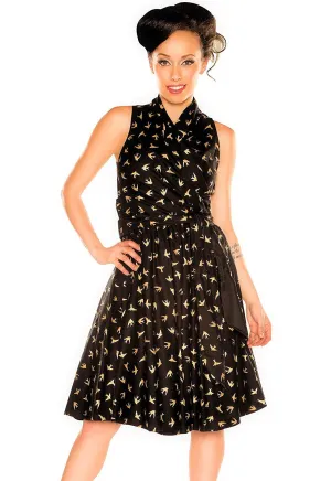 Retrolicious Dress 1950's Vintage Style Retro Rockabilly Coctail Party Cotton
