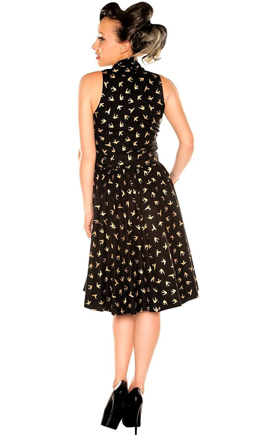 Retrolicious Dress 1950's Vintage Style Retro Rockabilly Coctail Party Cotton