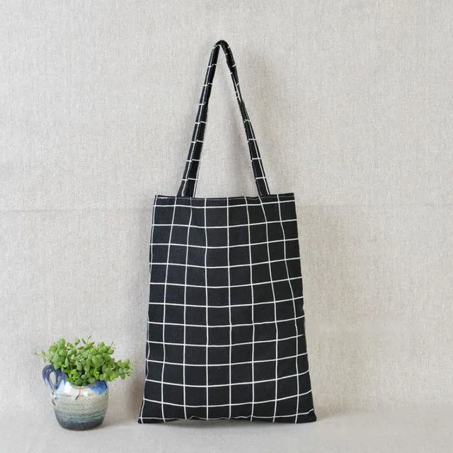 Reusable Cotton Linen Shoulder Bag