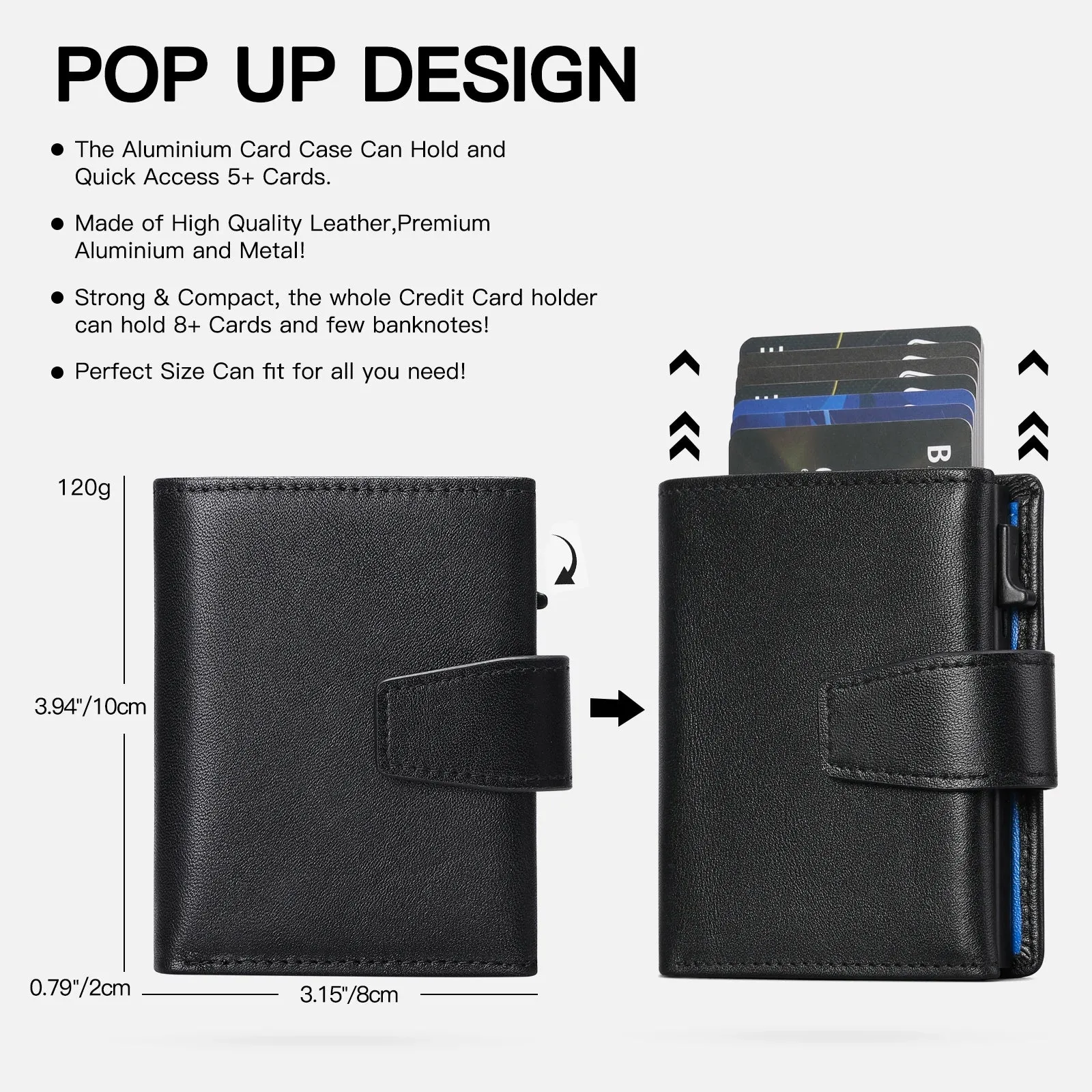 SENDEFN Genuine Leather Smart Wallet with RFID Blocking