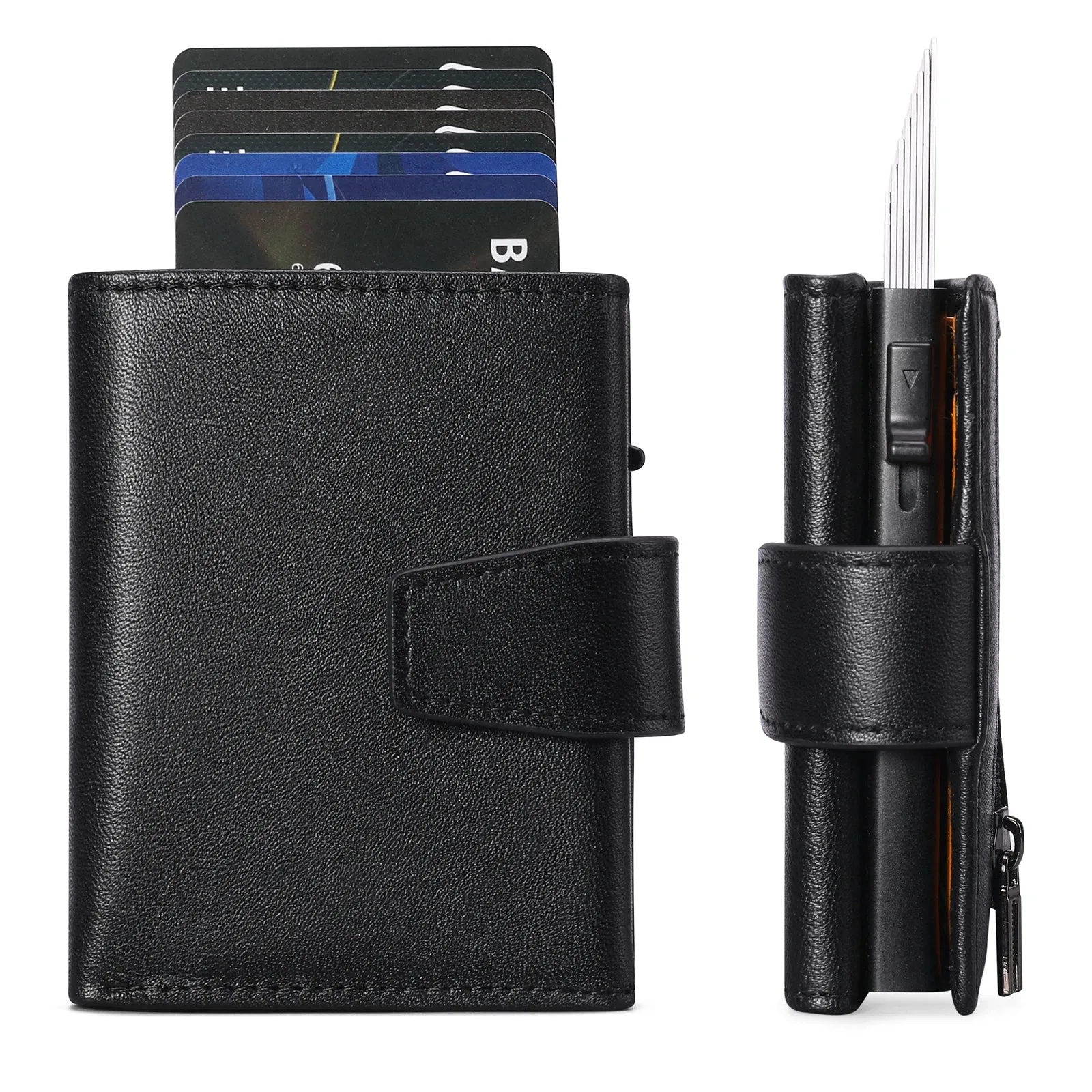 SENDEFN Genuine Leather Smart Wallet with RFID Blocking