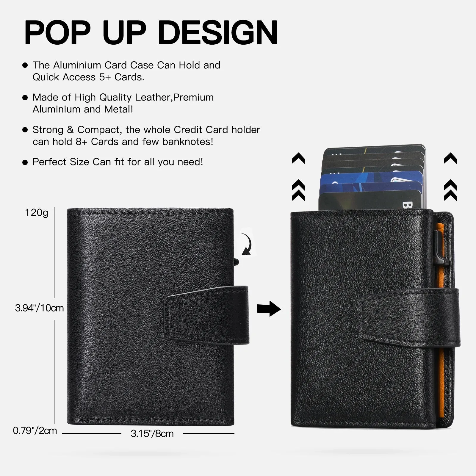 SENDEFN Genuine Leather Smart Wallet with RFID Blocking